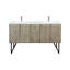 Ensemble de meuble-lavabo double 60 po x P 20 po Lancy-113278186