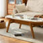 Blanc / pierre frittée couleur bois de cerisier + table basse ovale en bois massif-109242846