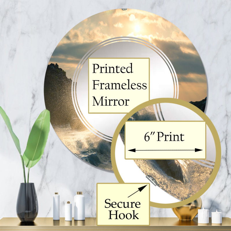 Miroir de salle de bain sans cadre, 32 po x 32 po