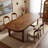 Brown Solid Wood Dining Table Set
