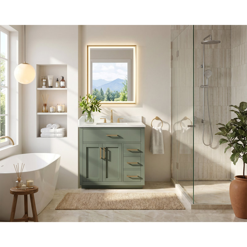 Ensemble de meuble-lavabo simple 36 po Noha, Green, 36"