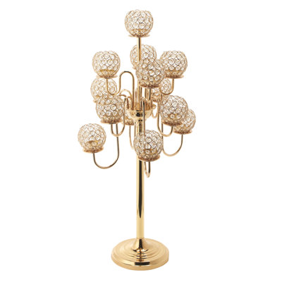 38'' H Crystal Floor Candelabra