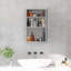 Bathroom Mirrored Cabinet, Vertical Stainless Steel Frame Medicine Cabinet, Wall-Mounted Storage Organizer With Single Door?