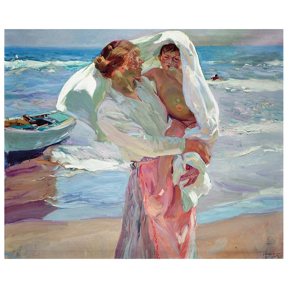 Leinwandbild After Bathing von Joaquín Sorolla