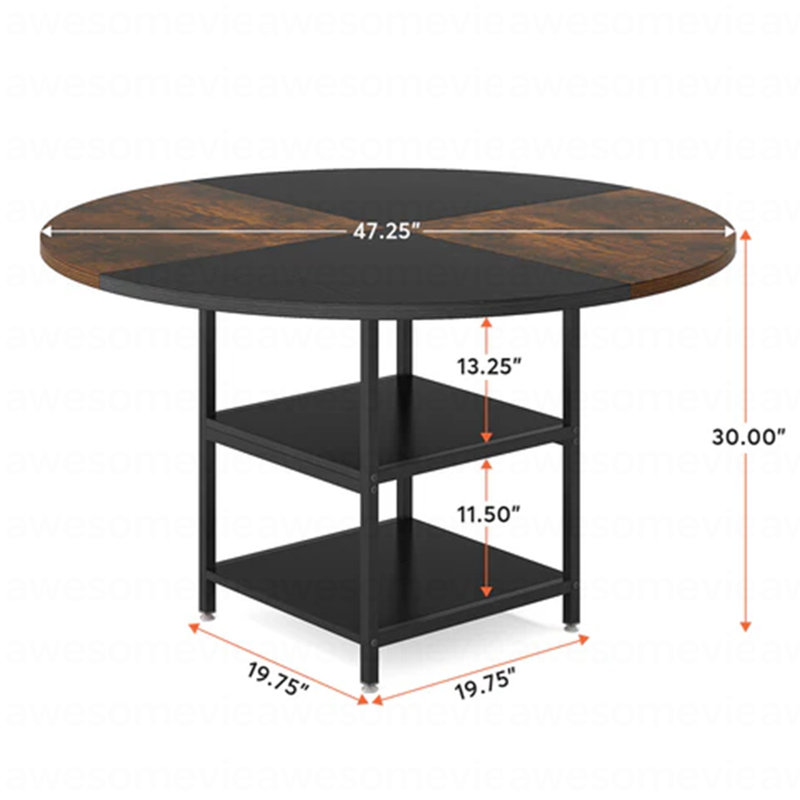 Rustic Kitchen Table,Wood Round Dining Table,Coffee Table