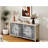 Sideboard Buffet Cabinet, Storage Cabinet with Storage,Modern Storage Cabinet with 4 Doors & Adjustable Shelves for Living Room, Dining Room, Kitchen and Entryway-739357654