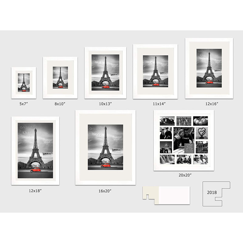 Ensemble de cadres photo 20 "x 20" Ekaterina, Blanc