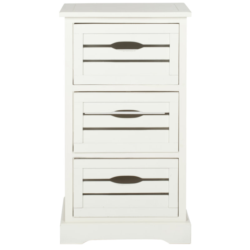 Regan Solid Wood Accent Chest, Distressed Cream