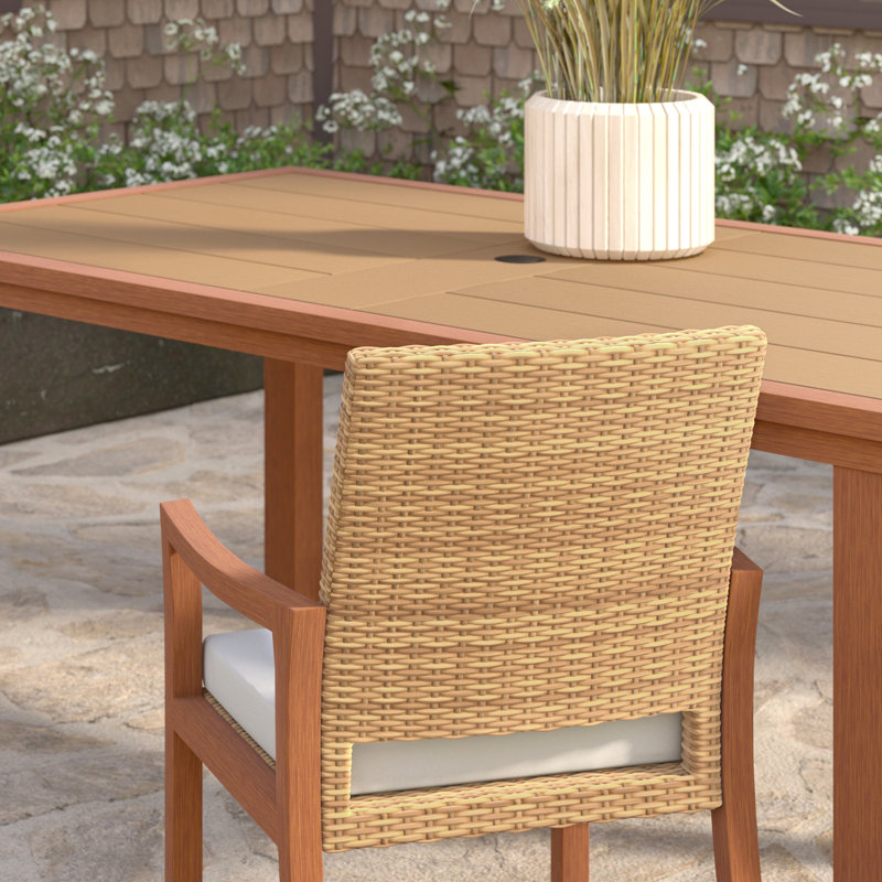 Milana 7 Piece Dining Set, Bliss White Sunbrella®