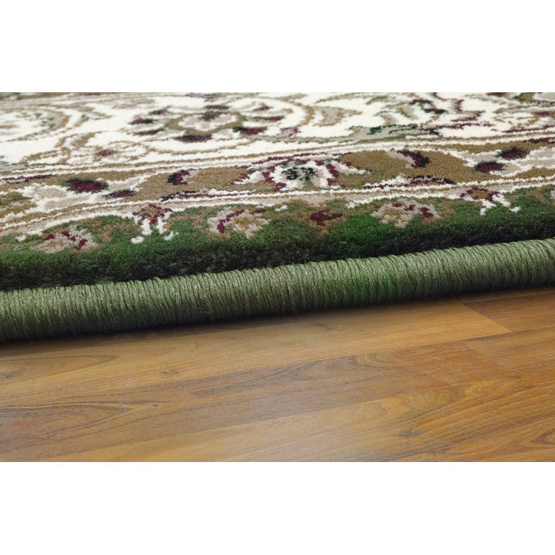 Tapis oriental vert Willett, Tapis de couloir : 2 pi 2 po x 7 pi 7 po