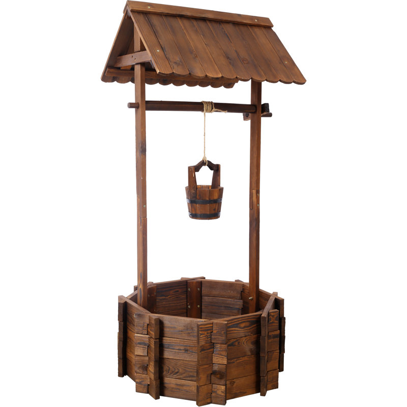 Décoration d'extérieur rustique en bois pour jardin