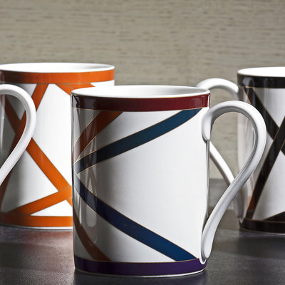 Missoni Mug Cup Nastri In Luxury Box Multicolor Diam. 3", H 3.9", Cap. 12.5 Oz