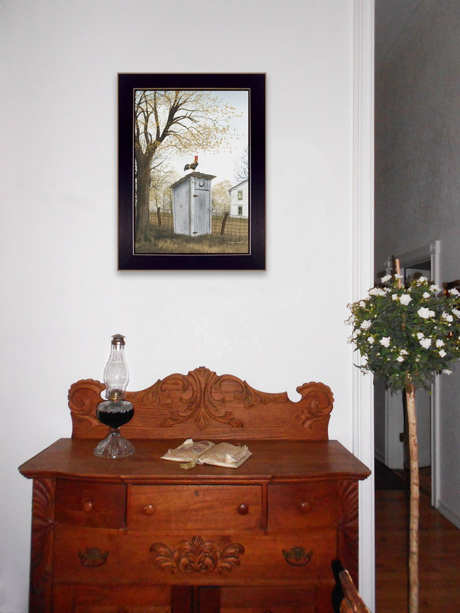 August Grove Morning Commute (Outhouse) Framed Wall Art for Living Room