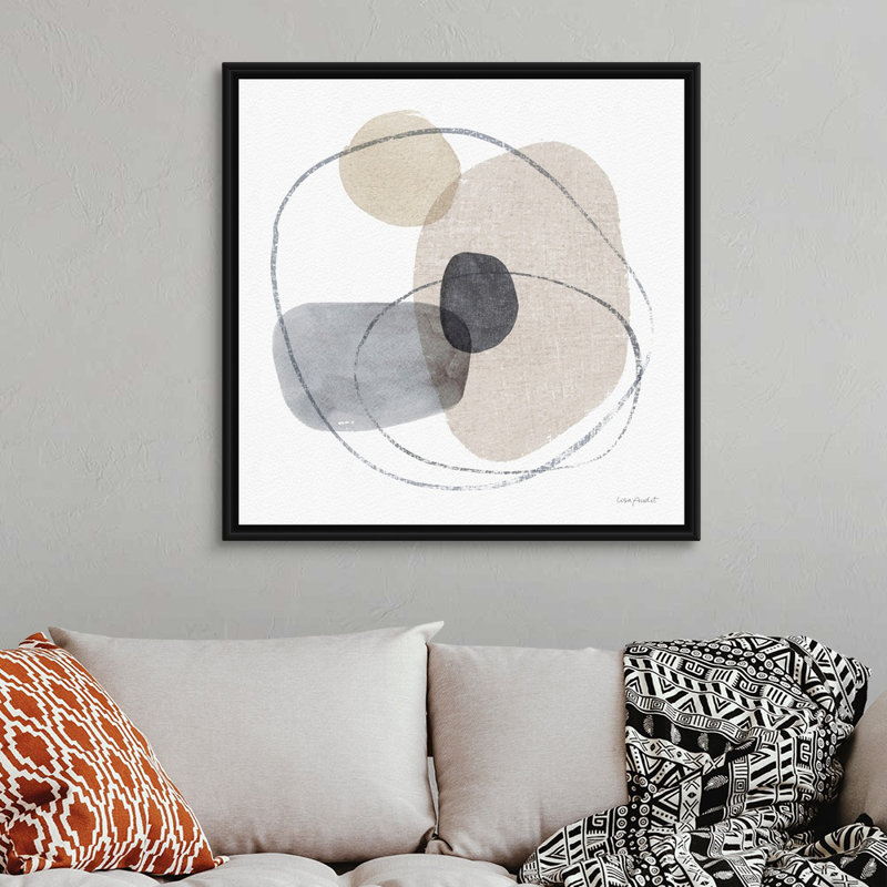 "Think Neutral 11", reproduction d'art par Lisa Audit, H 37,25 po x l 37,25 po, Toile avec cadre photo, Noir