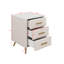 Table de chevet 3 tiroirs rembourrée moderne en velours-883833790