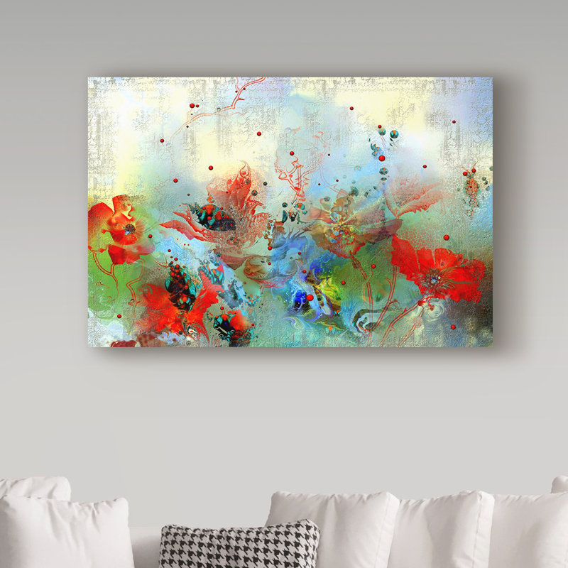 «Poppy 1» de Juriel, impression sur toile tendue, H 12 po x l 19 po