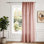 100% French Linen Semi Sheer Back Tab Curtain Panel