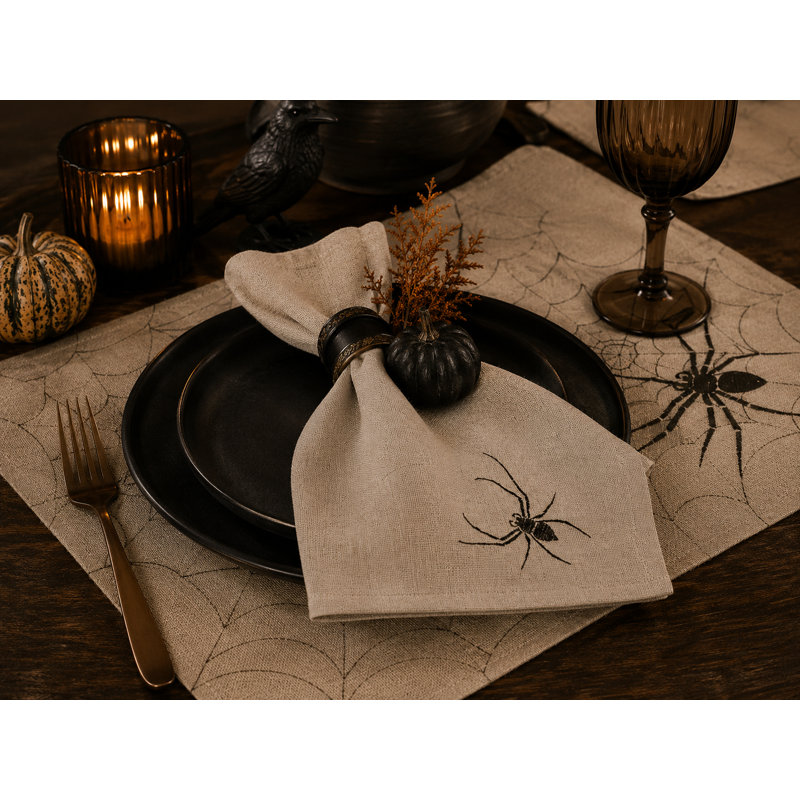 Cashel Linen Embroidered Square Napkin