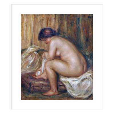 «After the Bath» par Pierre-Auguste Renoir, impression giclée encadrée