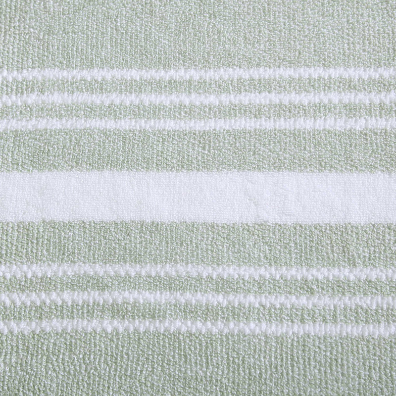 Nautica 6 Piece 100% Cotton Towel Set, Windward Green Striped