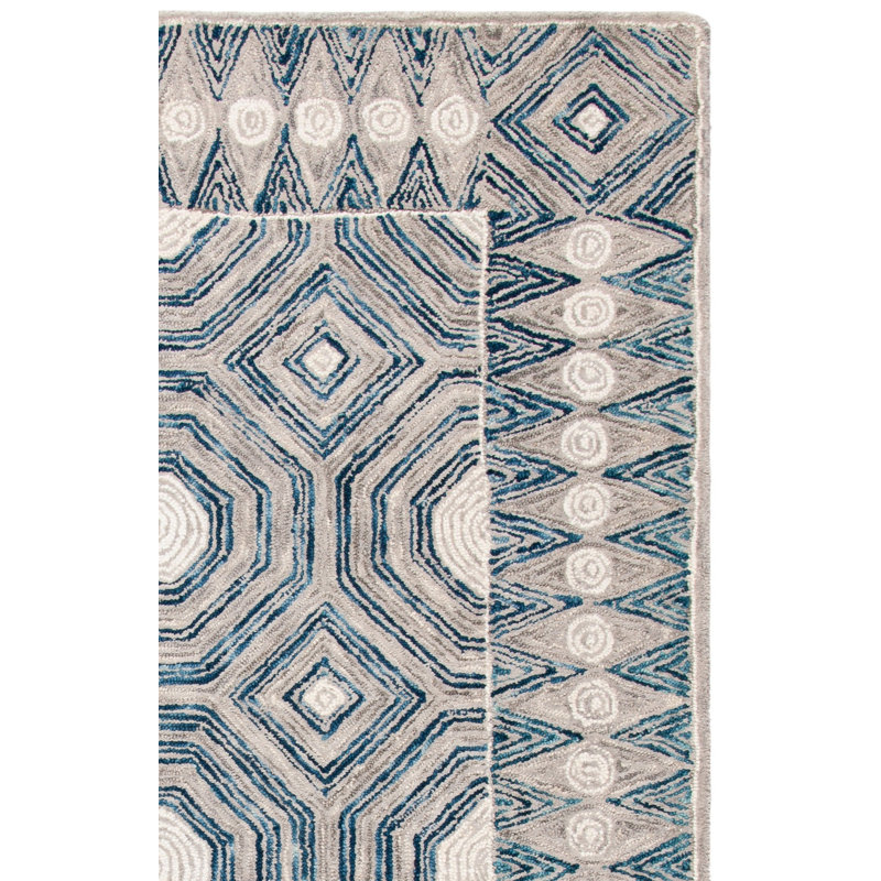 Deleon Hand Tufted Wool And Cotton With Latex Oriental Rug, Square 5'