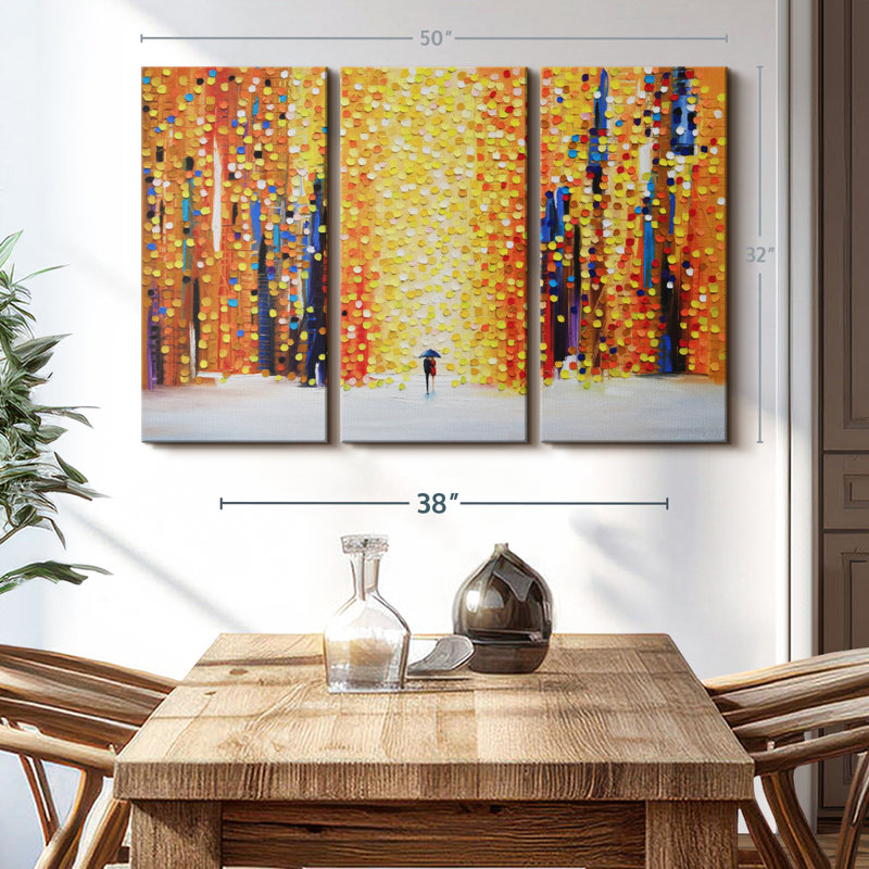 «Sunset Feelings», 3 pièces, H 32 po x l 50 po x P 1,25 po