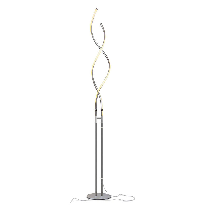 Embrace 60" Matte Nickel Industrial LED Floor Lamp
