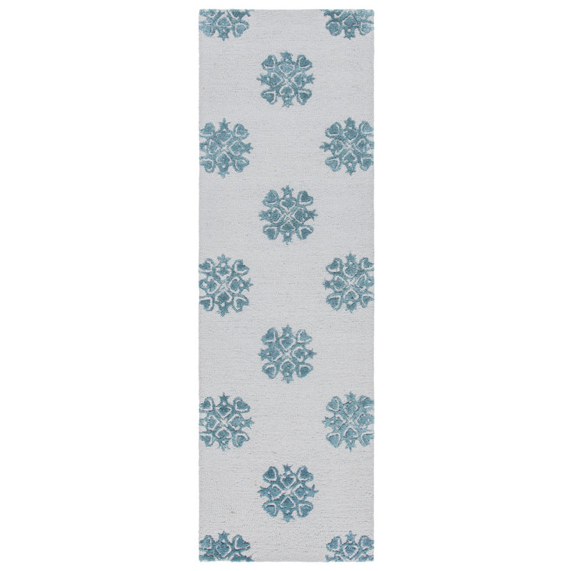 Candelo Hand Tufted Wool Floral Rug, Runner 2'6" x 14'