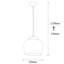 Lustre industriel moderne, métal noir, 48,4 x 48,4 x 48,4 pouces | Hauteur: 48,4 pouces, 1 x douille E27 de 40 W maximum | Luminaire de maison élégant, design scandinave, parfait pour les salles à manger et les espaces de vie-375779415