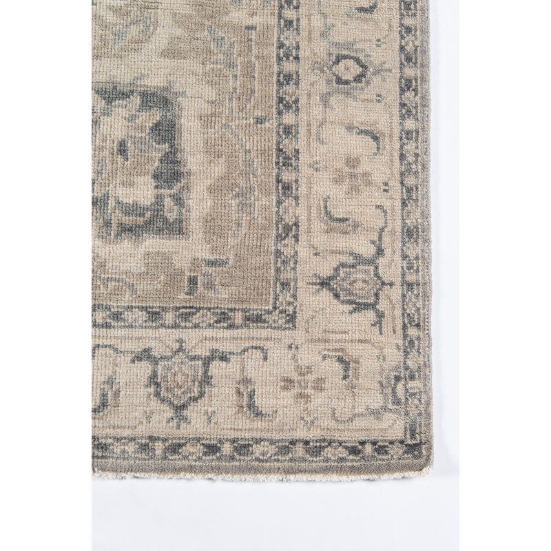 Momeni Banaras Wool Hand Knotted Grey Area Rug 2' X 3', Rectangle 8'6" x 11'6"