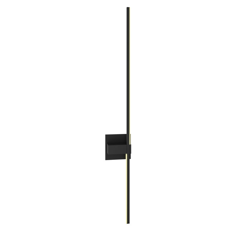 Perkinsville Aluminum LED Flush Mounted Sconce, Black