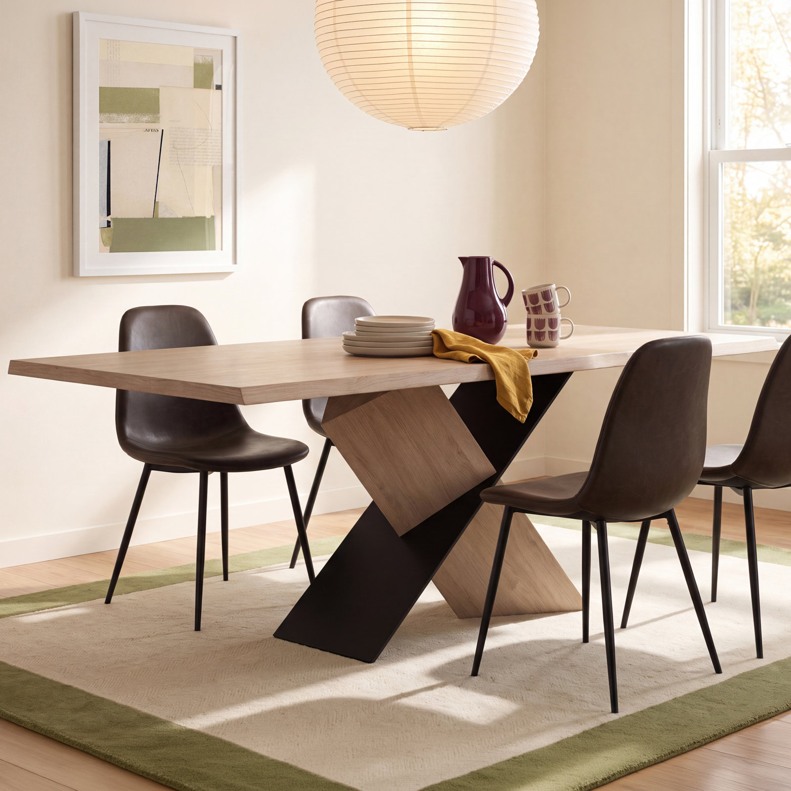 Delmer 79" Oak Dining Table