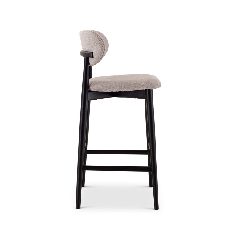Lucia Bar/Counter Stool - Harvest Jute Seat - Ebano Frame, Bar Stool (30" Seat Height), Black