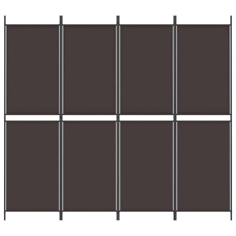 Cloison pliante Rikkea, Brun, 4, H 70,8 po x l 78,7 po