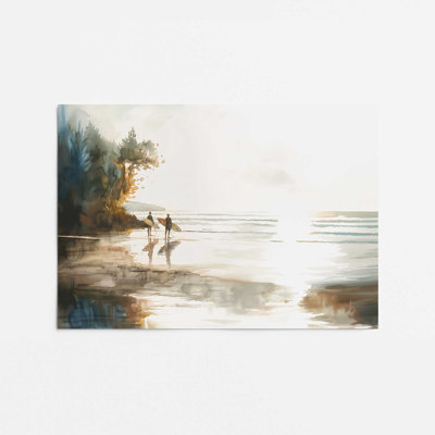Sunlit Shoreline Walk, impression roulée
