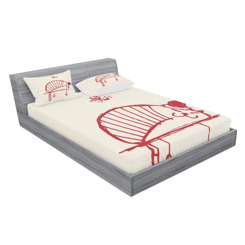 Microfiber Sheet Set, Queen Sheet Set with Fitted Sheet