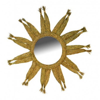 Meryl Starburst Floor Mirror with Hooks