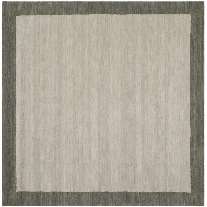 Tapis gris en laine Southbury, Carré 6 pi