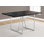 Kathy Dining Table, 60 Inch Rectangular Black, U Shape Chrome Metal Legs