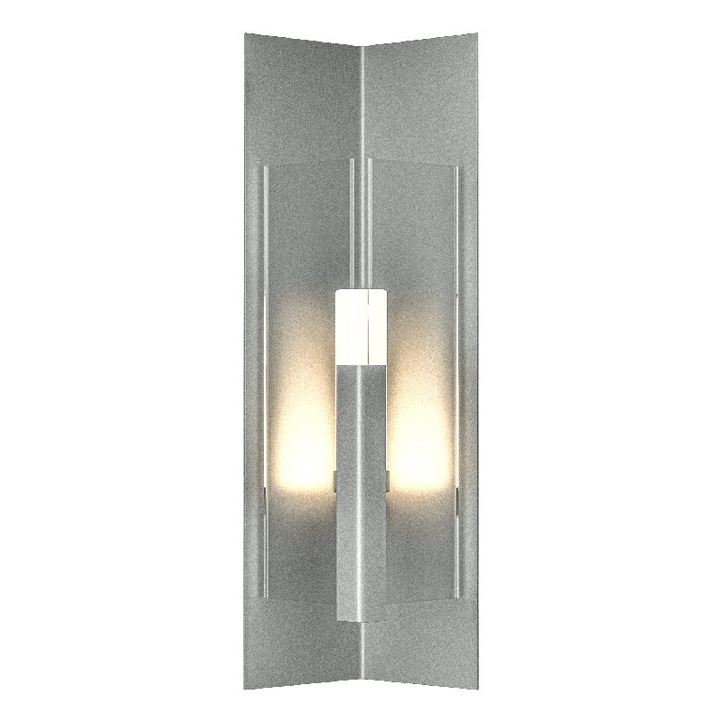 Summit Steel Wall Light, Clear, Coastal Burnished Steel, 27.3" H x 9.8" W x 7.5" D