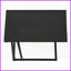 Table basse en forme de C contemporaine peu encombrante - stratifié noir & amp; Métal pour utilisation sur le côté du canapé / collation