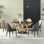 Galaxy 5 - Pieces Round 51"Dining Set with Beige Chairs