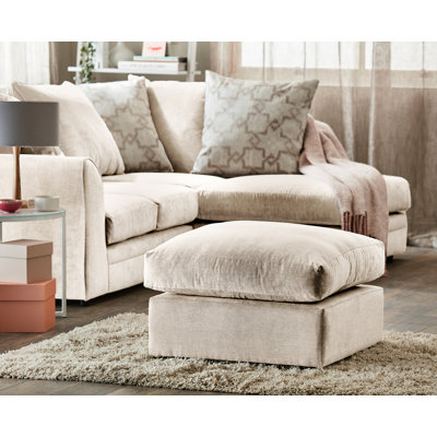 Arabella 70cm Wide Square Solid Colour Footstool Ottoman