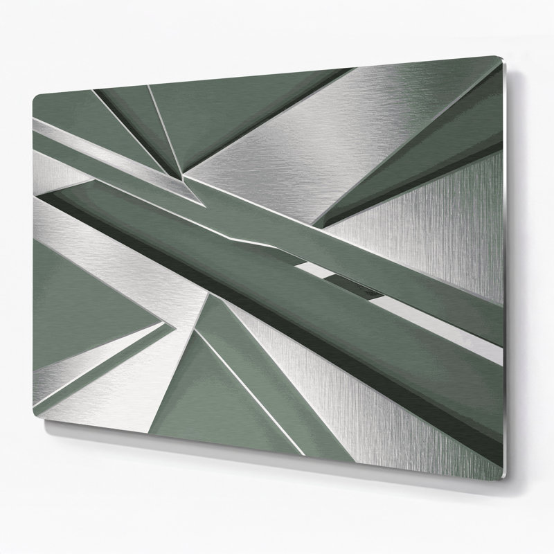 Minimalisme 38, art mural gris en métal, H 11 po x l 14 po