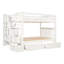 Lit superposé double au-dessus de double avec tablettes et 6 tiroirs de rangement-1474267625