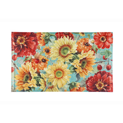 Towler Non-Slip Floral Doormat