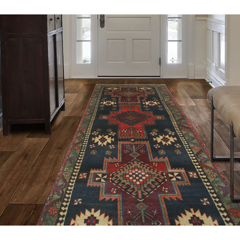 Tapis de couloir marine délavé Fine Vintage