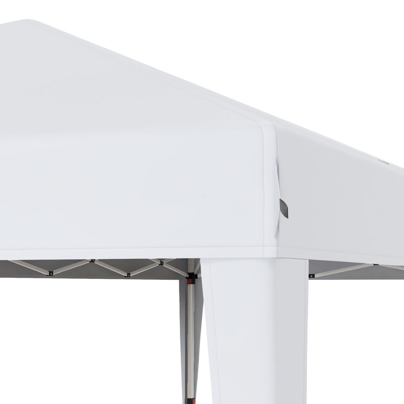 10 Ft. W x 19 Ft. D Steel Pop-Up Canopy, White