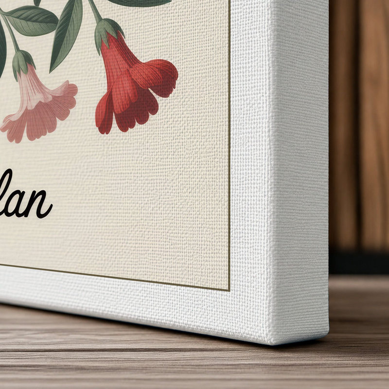 Flower Market Milan Botanical - Wrapped Canvas, 18x12 - 45.7 x 30.5 cm, White Border