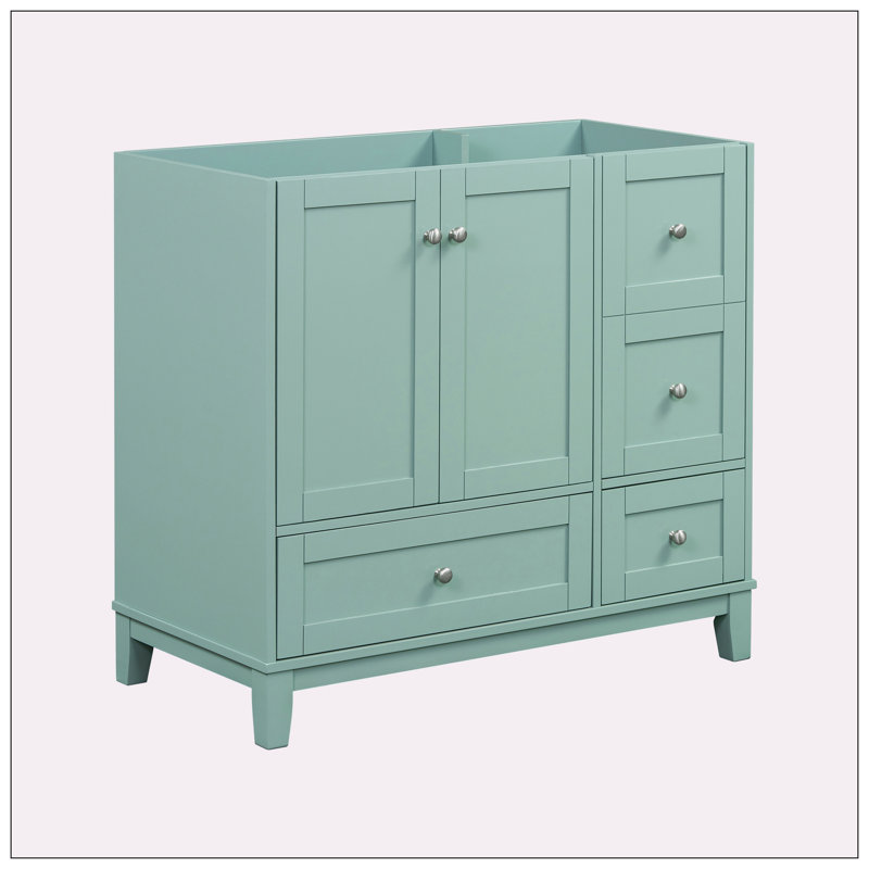 35.40'' Single Bathroom Vanity Base Only, Green